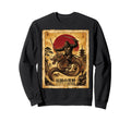 Bigfoot Riding Dragon Samurai Japanese Sweatshirt - Novelty Apparel Unisex - T-Shirt, Sweatshirt, Hoodie