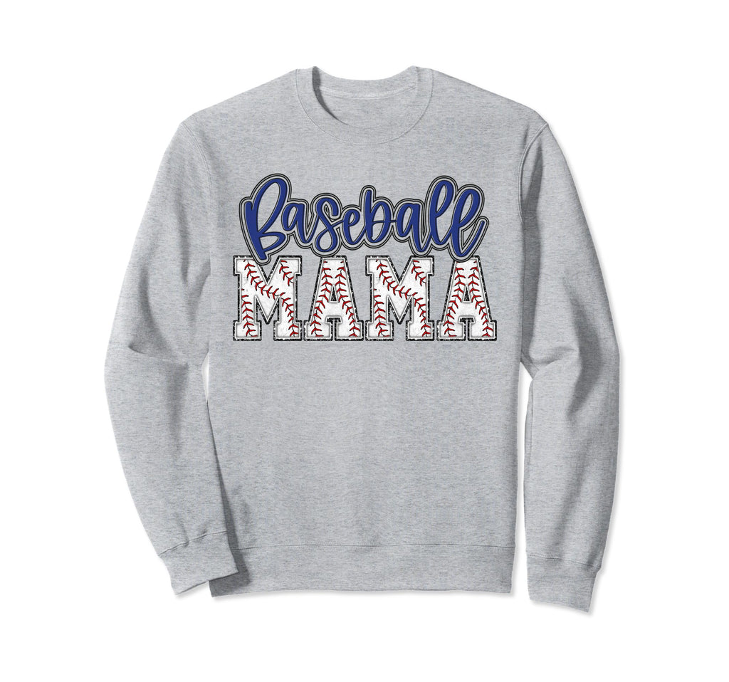 Baseball Mom Blue Baseball Mama Sweatshirt - Unique Graphic for Adults - T-Shirt, Sweatshirt, Hoodie