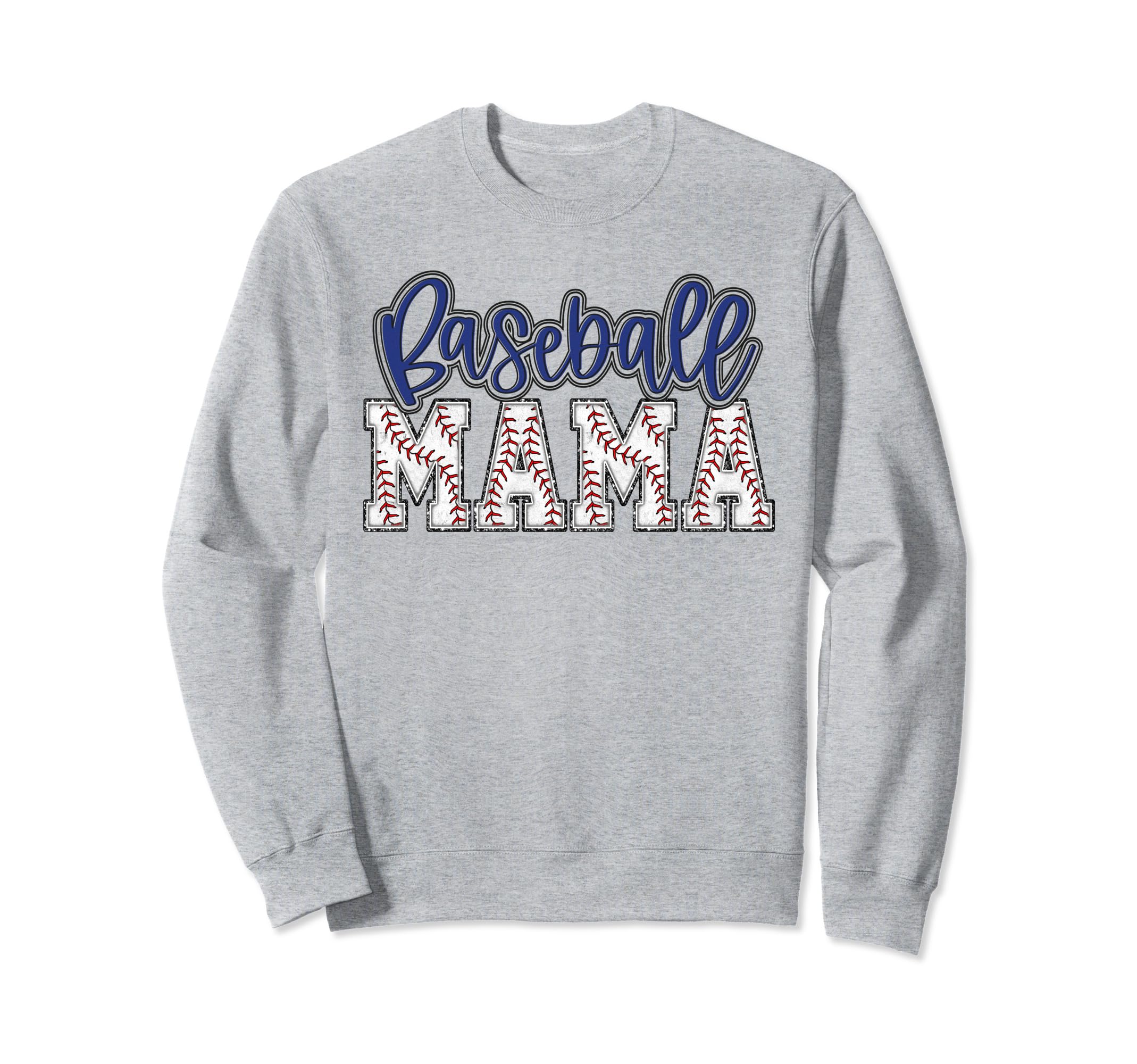 Baseball Mom Blue Baseball Mama Sweatshirt - Unique Graphic for Adults - T-Shirt, Sweatshirt, Hoodie