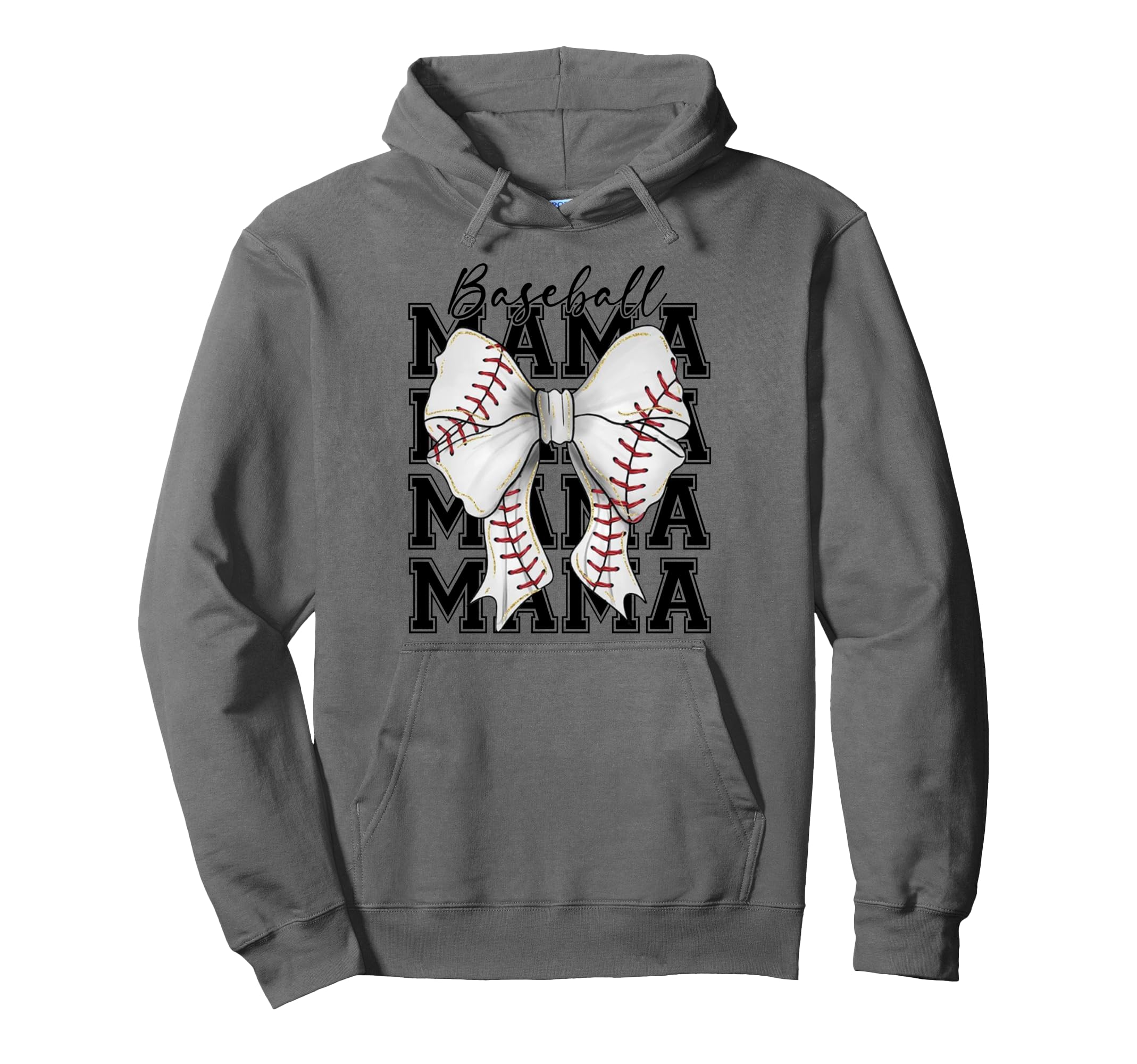 Baseball Mama Coquette Bow Mothers Day Hoodie - Trendy Graphic for Adults - T-Shirt, Sweatshirt, Hoodie
