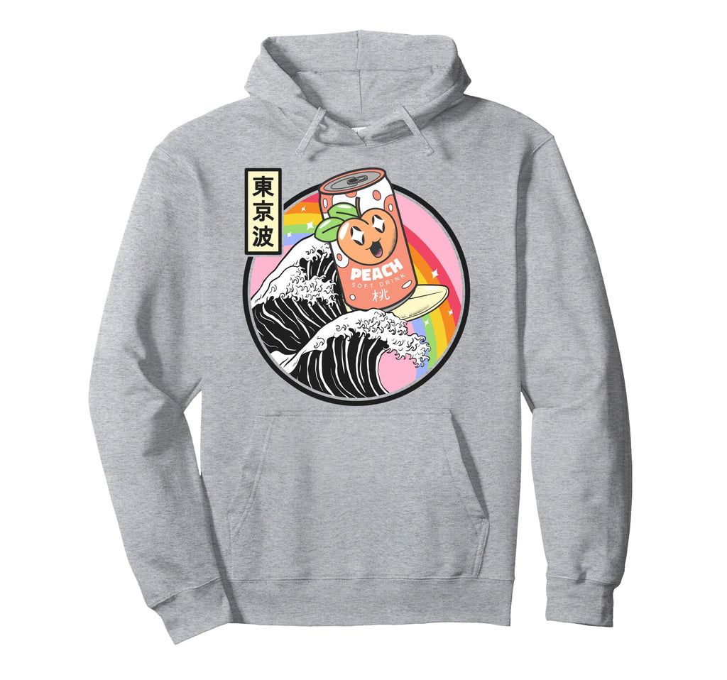 Peach Soda Surfing Kanagawa Wave Japan Hoodie - Unique Graphic Unisex - T-Shirt, Sweatshirt, Hoodie