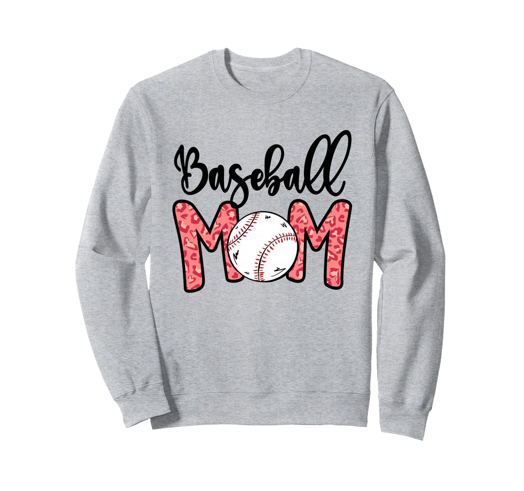 Funny Baseball Mom Leopard 4 Sweatshirt - Custom Art Print for Adults - T-Shirt, Sweatshirt, Hoodie