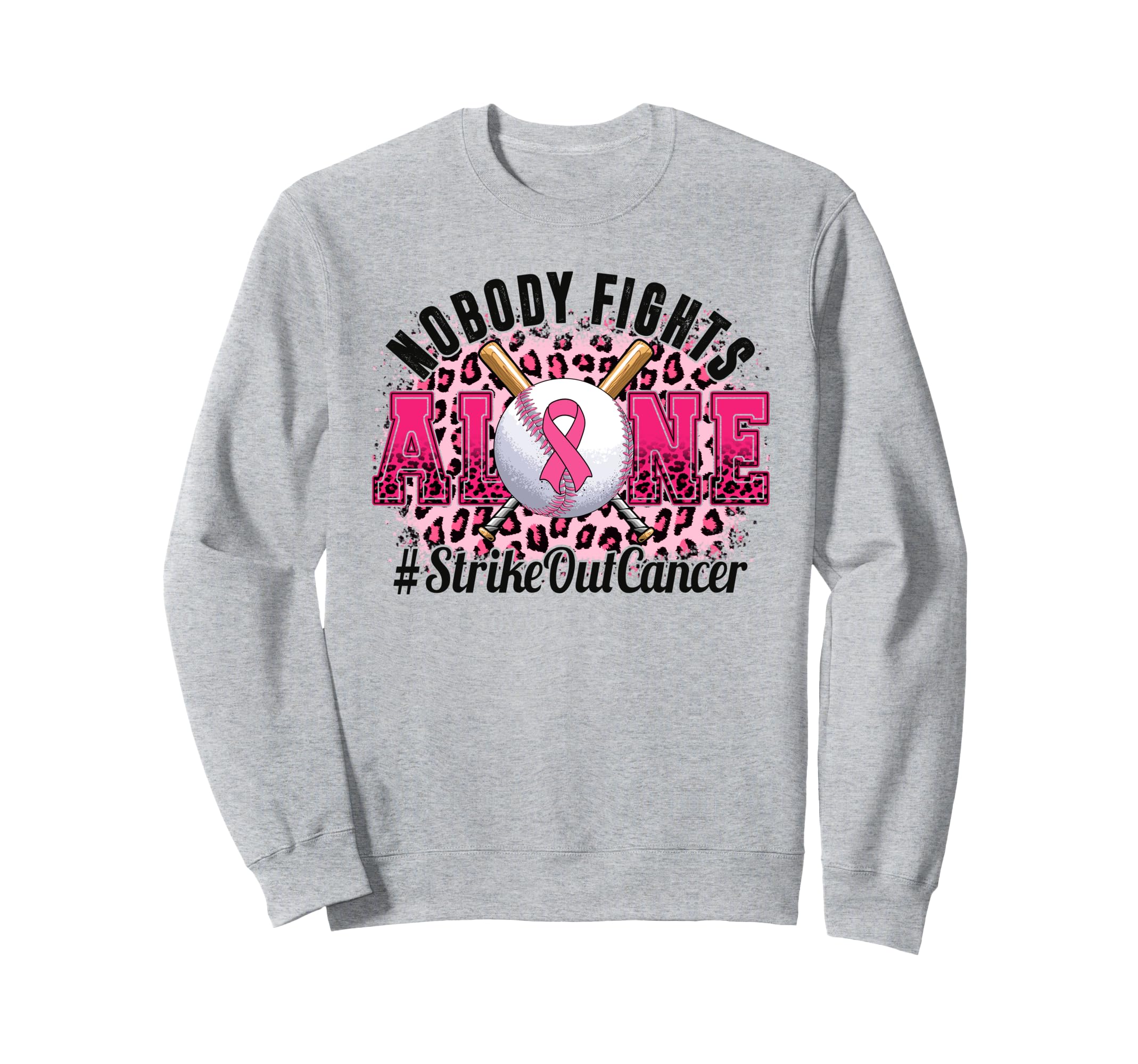 Nobody Fights Alone Strike Out Sweatshirt - Unique Graphic for Adults - T-Shirt, Sweatshirt, Hoodie