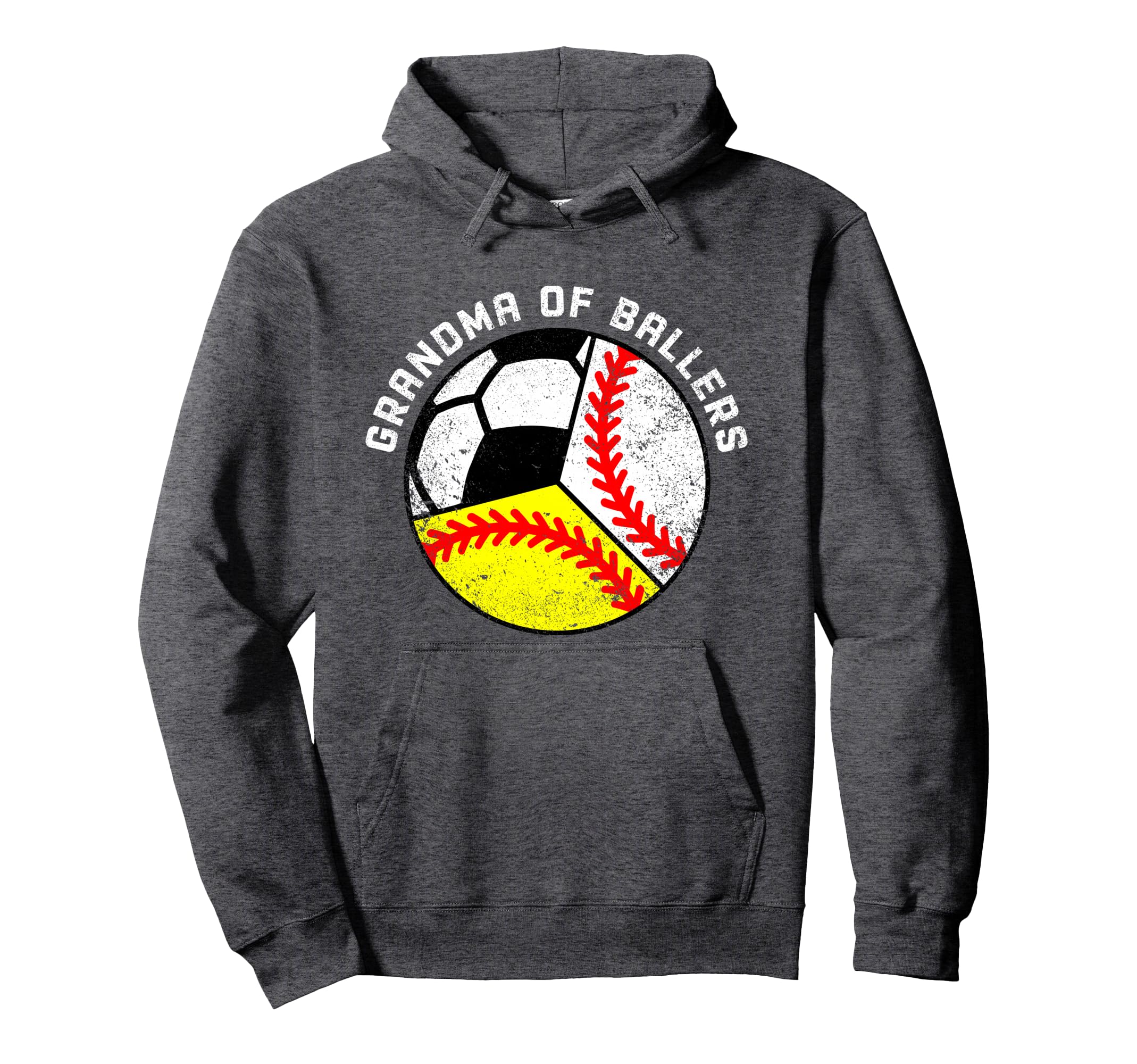 Grandma Ballers Funny Baseball Softball Hoodie - Streetwear Style Unisex - T-Shirt, Sweatshirt, Hoodie