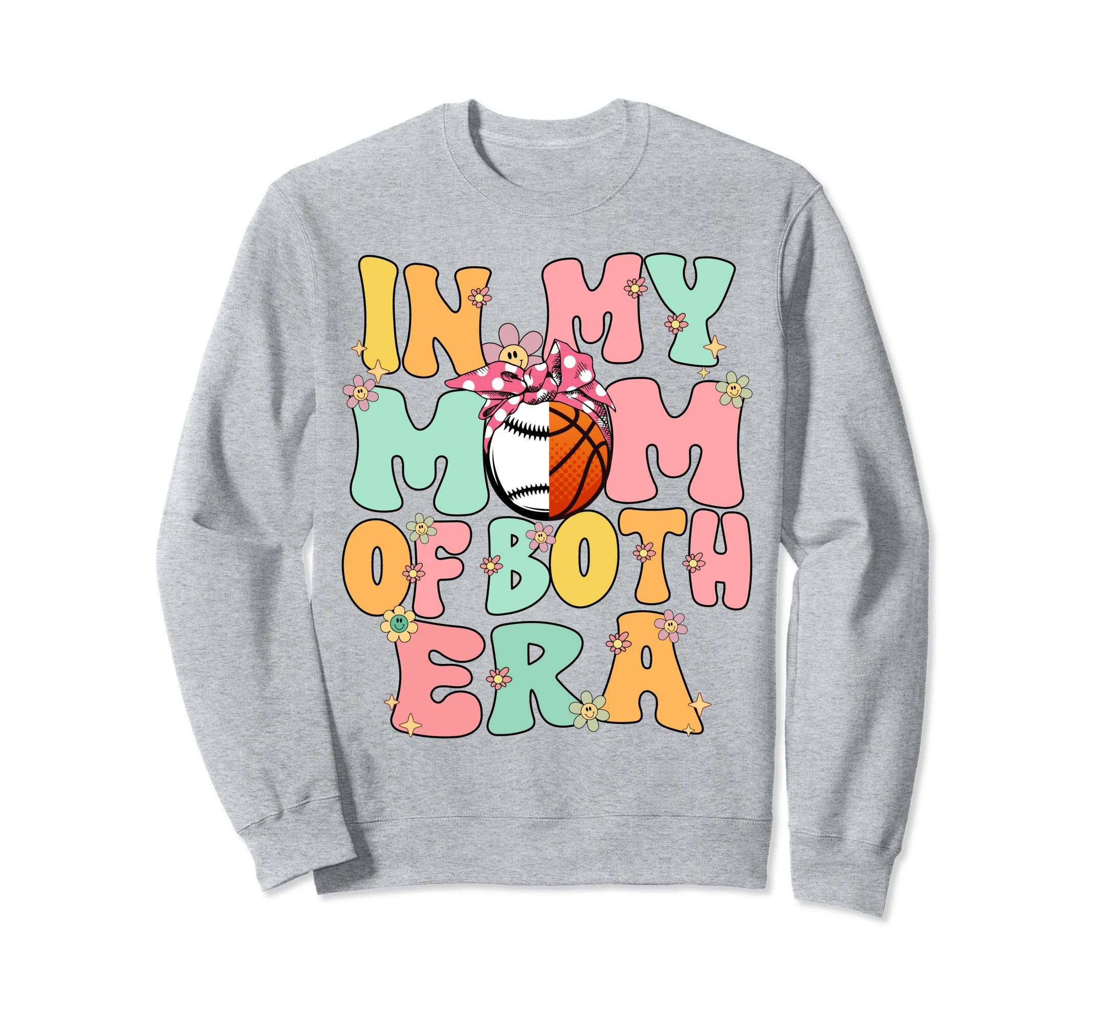My Mom Both Era Groovy Baseball Sweatshirt - Aesthetic Graphic Men Women - T-Shirt, Sweatshirt, Hoodie