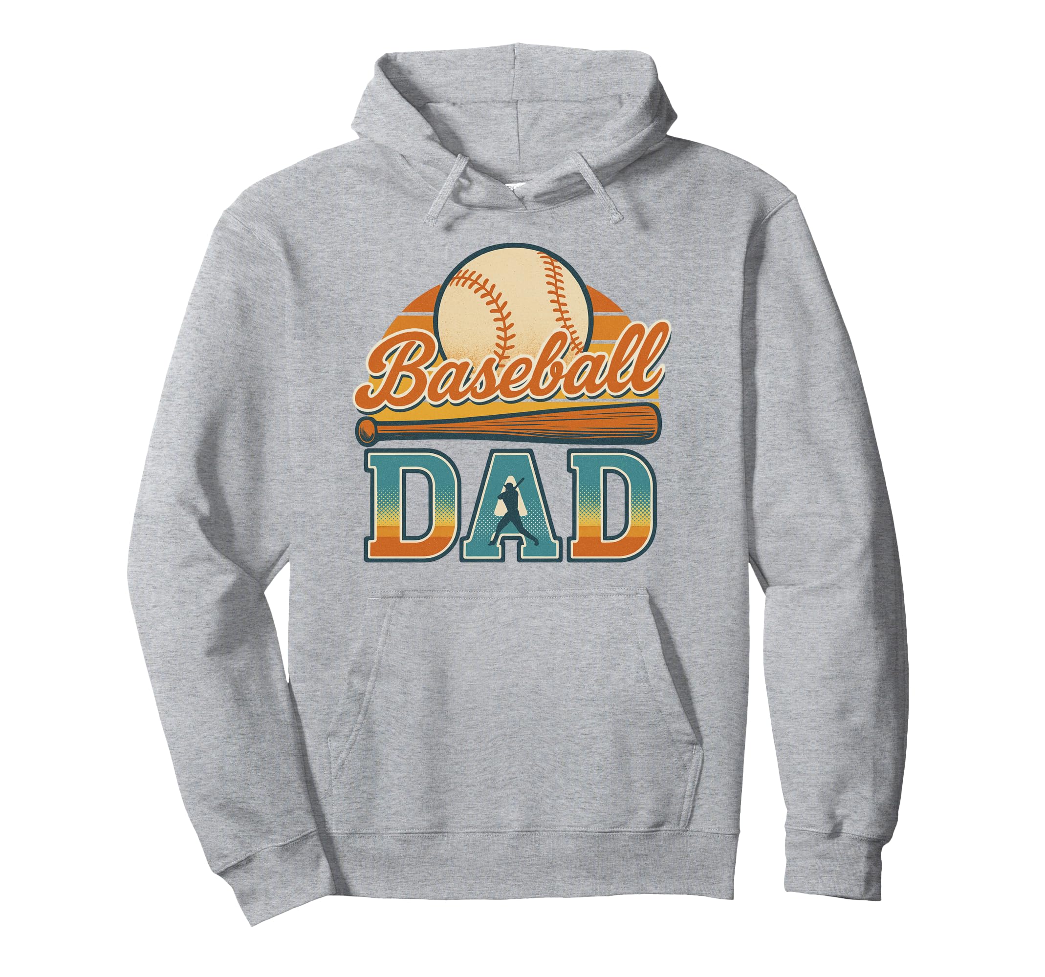 Baseball Dad Summer Sports Lover Fathers Hoodie - Graphic Print for Adults - T-Shirt, Sweatshirt, Hoodie