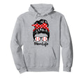 Mom Life Messy Bun Hair Funny Baseball Hoodie - Custom Art Print Men Women - T-Shirt, Sweatshirt, Hoodie