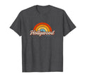 Hollywood California Ca Rainbow 70S T-Shirt - Custom Art Print Men Women - T-Shirt, Sweatshirt, Hoodie