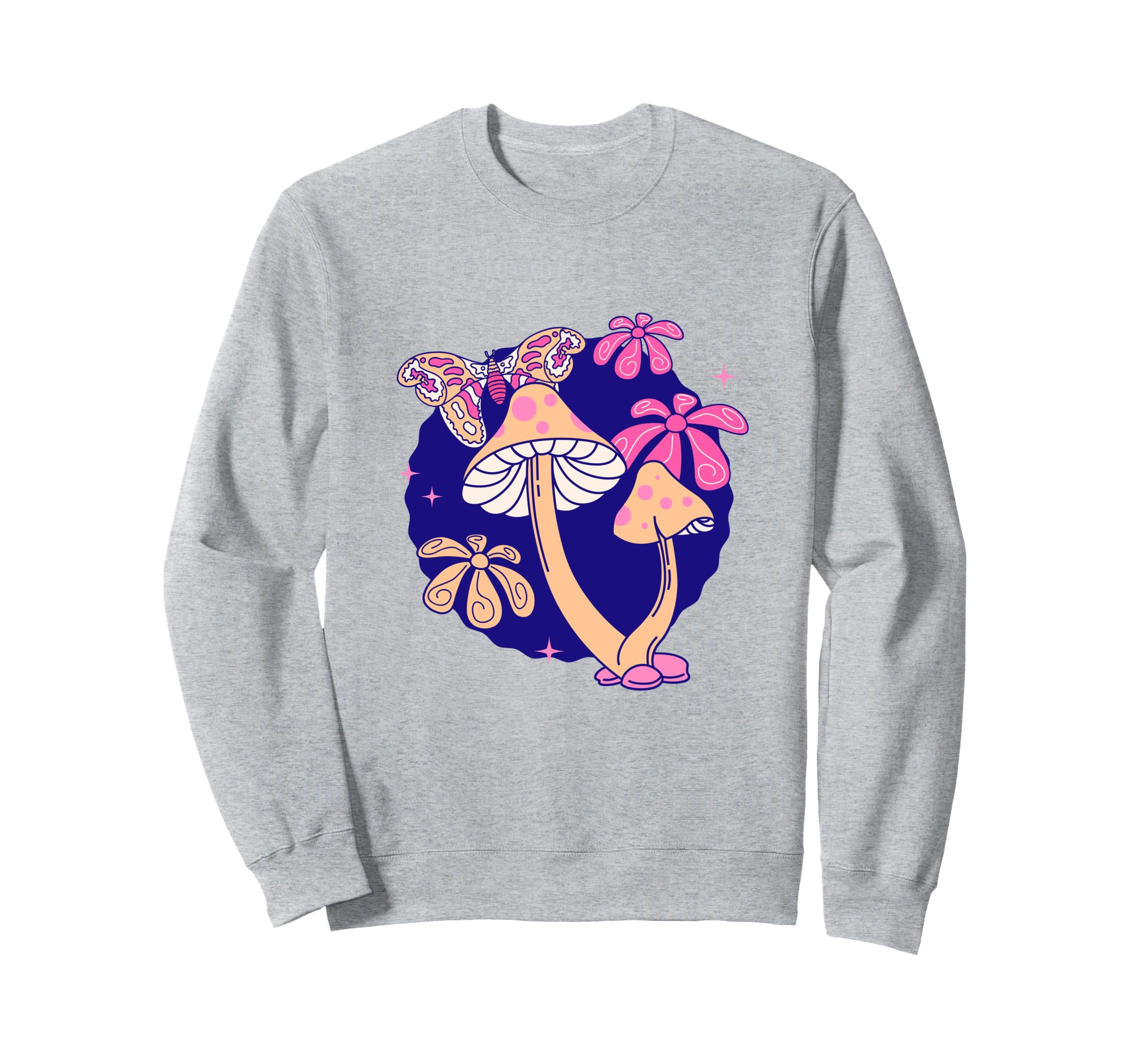 Funny Mushroom Lover Groovy Boho Sweatshirt - Graphic Print for Adults - T-Shirt, Sweatshirt, Hoodie