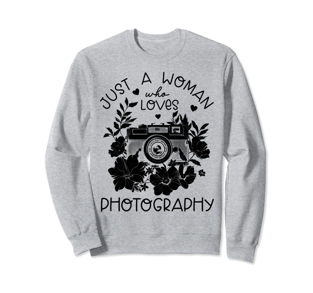Photographer Camera Flowers Sweatshirt - Trendy Graphic for Adults - T-Shirt, Sweatshirt, Hoodie