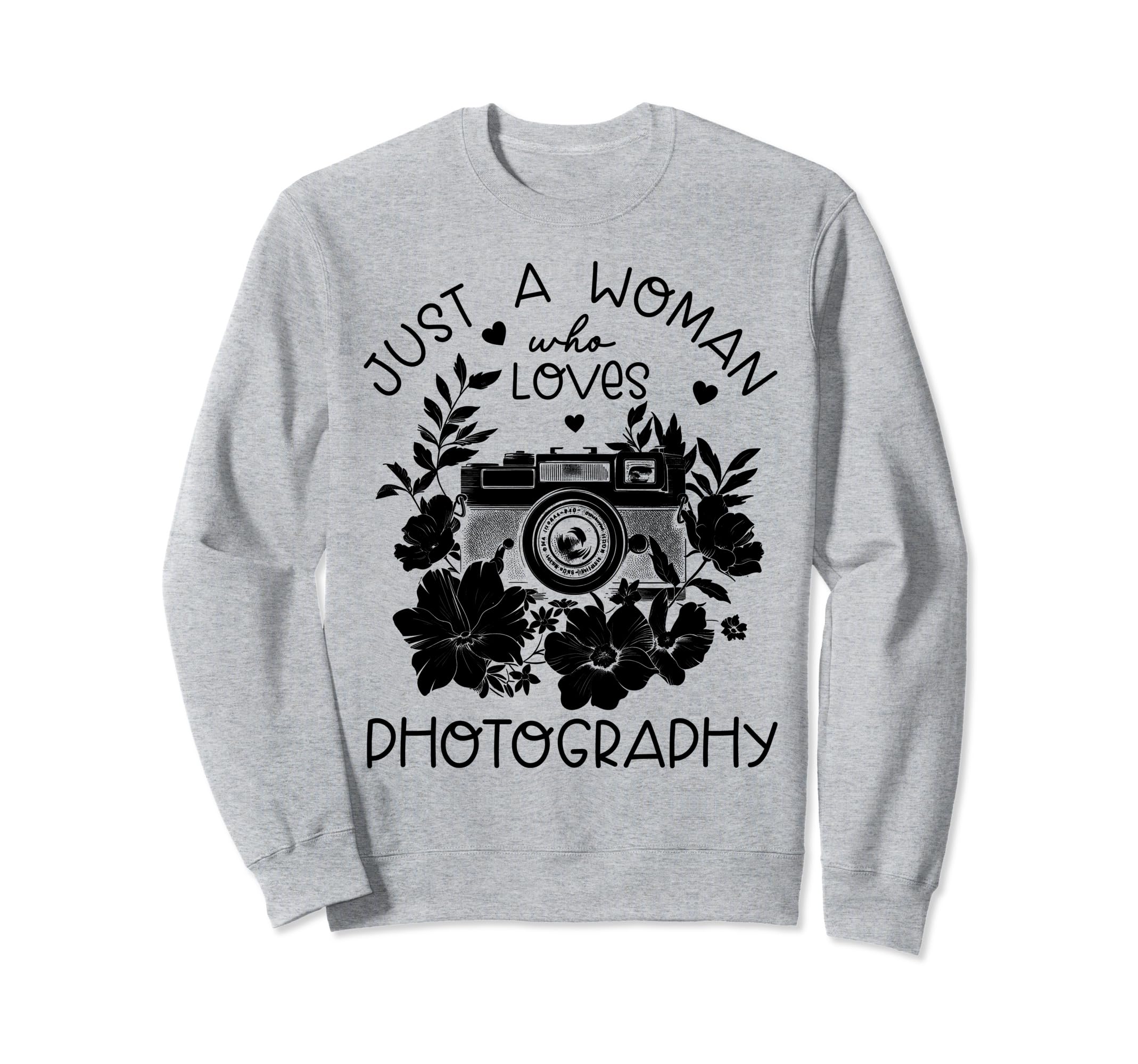 Photographer Camera Flowers Sweatshirt - Trendy Graphic for Adults - T-Shirt, Sweatshirt, Hoodie