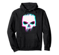 Aesthetic Skull Glitch Minimal Hoodie - Fun Novelty Design Men Women - T-Shirt, Sweatshirt, Hoodie