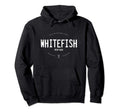 Whitefish Montana Distressed Ski Hoodie - Fun Novelty Design for Adults - T-Shirt, Sweatshirt, Hoodie