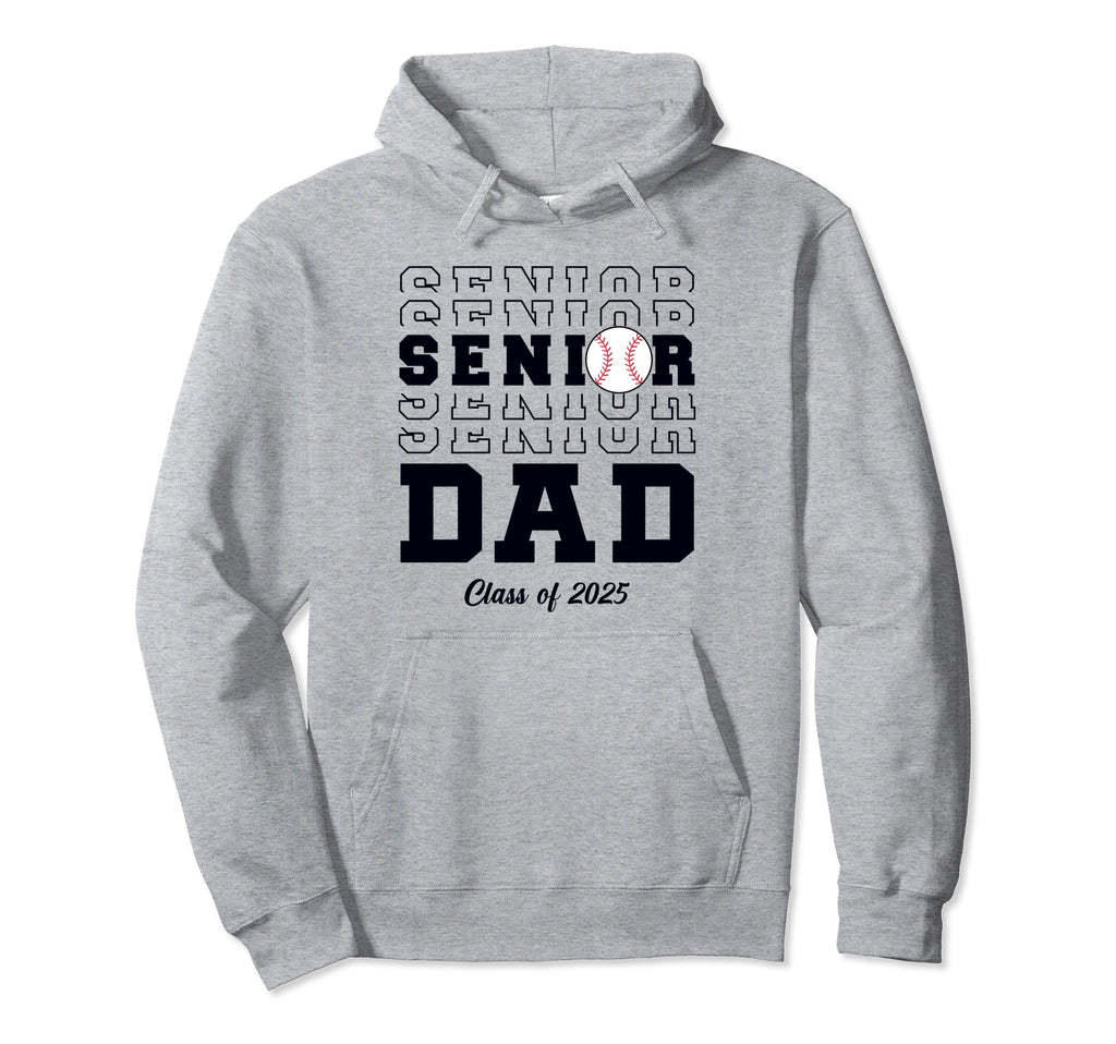 Class 2025 Baseball Dad Senior Graduation Hoodie - Graphic Print Men Women - T-Shirt, Sweatshirt, Hoodie