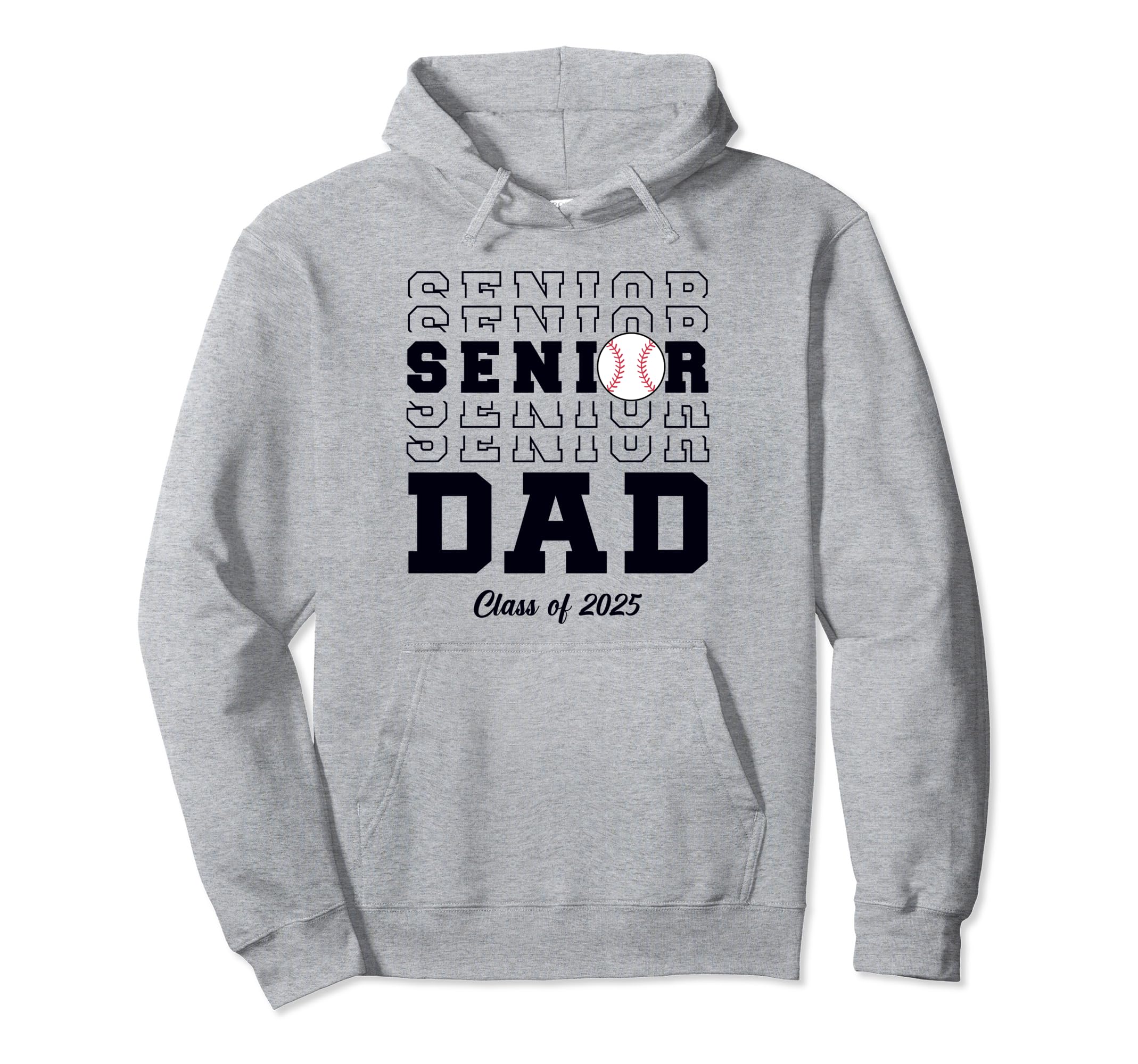 Class 2025 Baseball Dad Senior Graduation Hoodie - Graphic Print Men Women - T-Shirt, Sweatshirt, Hoodie