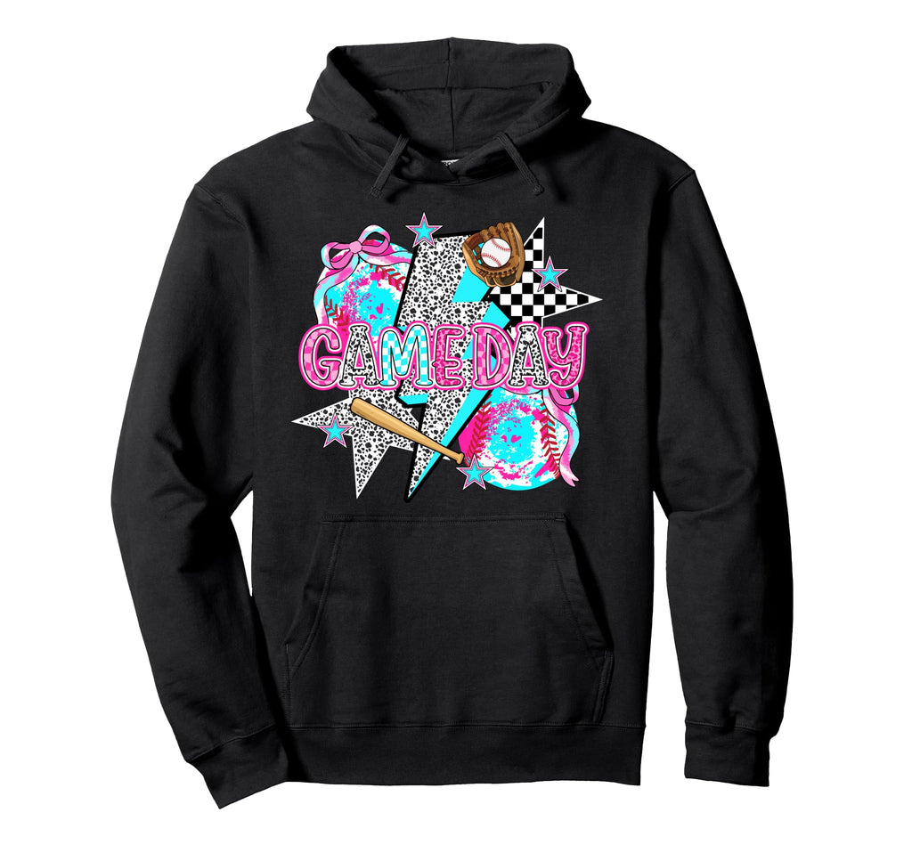Game Day Baseball Preppy Baseball Game Hoodie - Novelty Apparel Men Women - T-Shirt, Sweatshirt, Hoodie