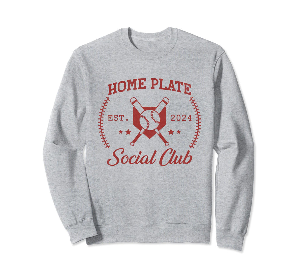 2024 Home Plate Social Club Softball Sweatshirt - Custom Art Print Unisex - T-Shirt, Sweatshirt, Hoodie