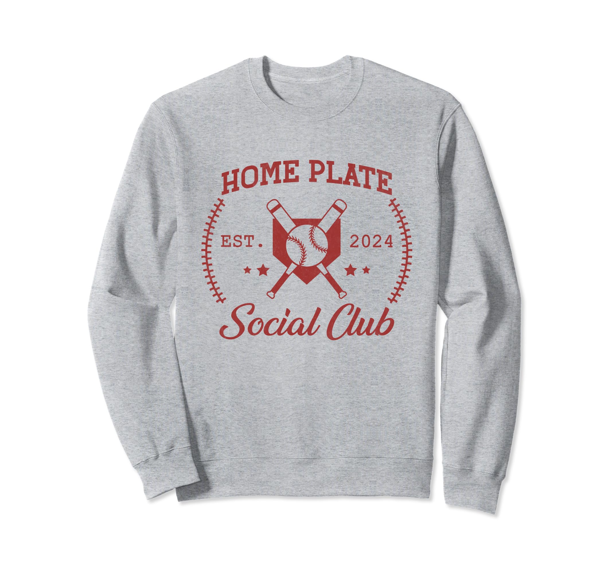 2024 Home Plate Social Club Softball Sweatshirt - Custom Art Print Unisex - T-Shirt, Sweatshirt, Hoodie