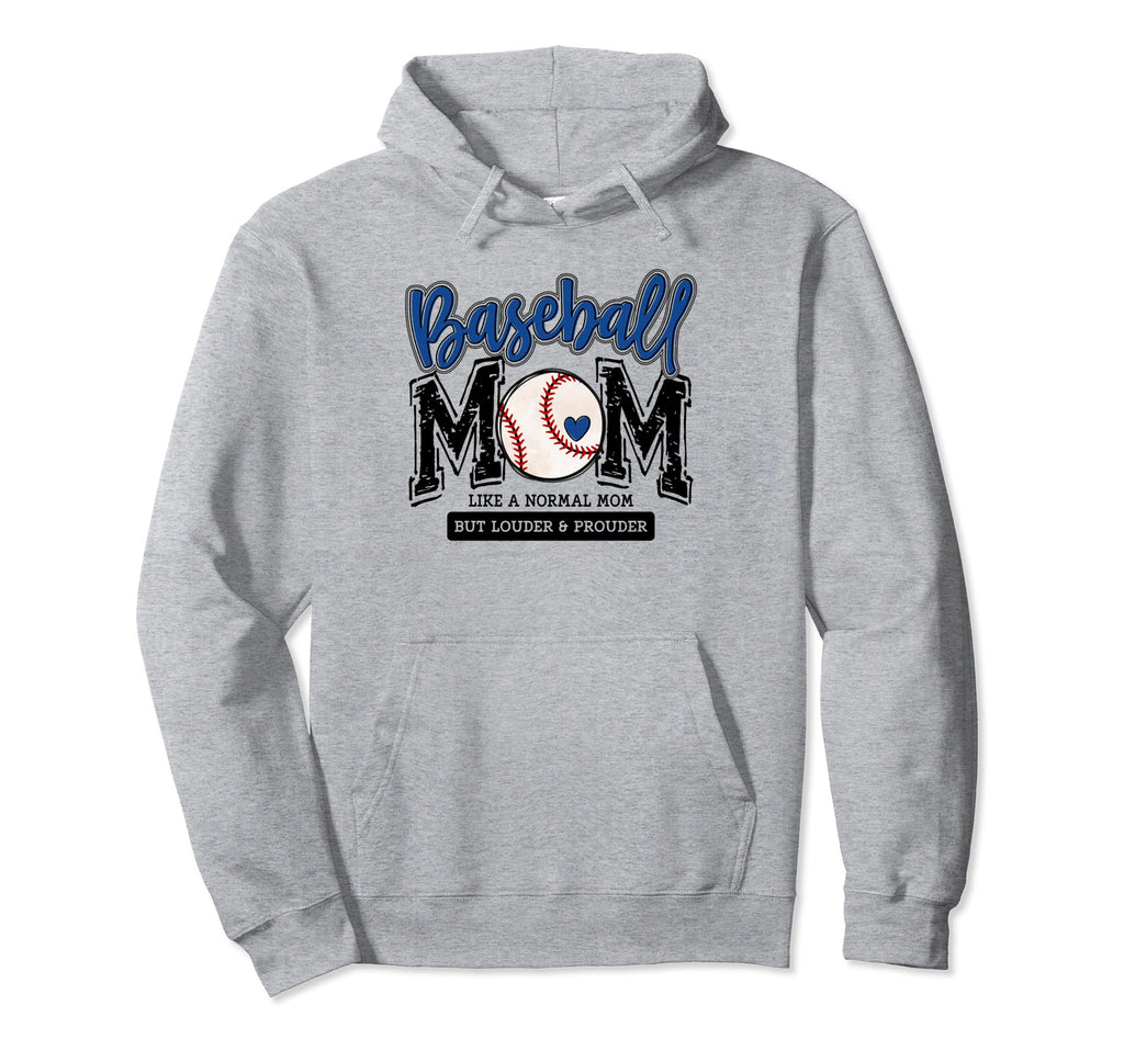 Baseball Mom Blue Varsity Baseball Hoodie - Custom Art Print Men Women - T-Shirt, Sweatshirt, Hoodie