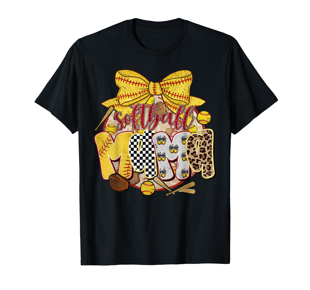 Softball Mama Coquette Bow Game Day T-Shirt - Streetwear Style Men Women - T-Shirt, Sweatshirt, Hoodie
