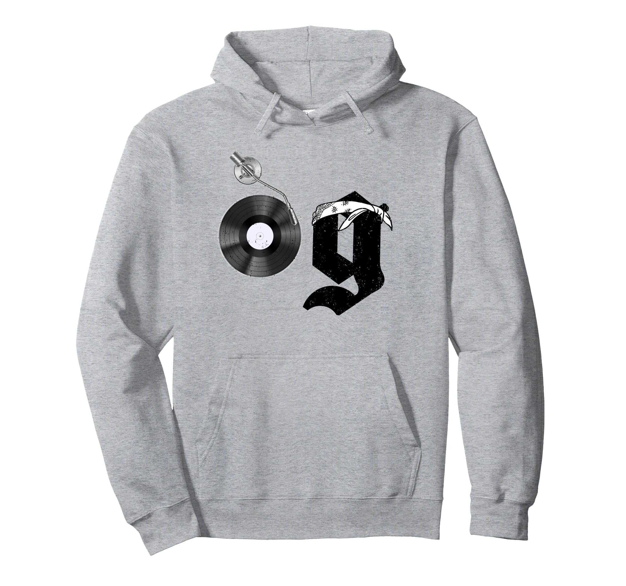 Old School Dad Og Hip Hop Head Vinyl Hoodie - Custom Art Print Men Women - T-Shirt, Sweatshirt, Hoodie
