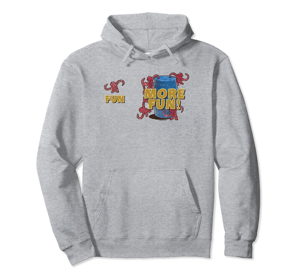 Barrel Monkeys Fun More Fun Distressed Hoodie - Graphic Print Men Women - T-Shirt, Sweatshirt, Hoodie