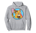 Cat Drinking Bubble Tea Boba Japan Hoodie - Fun Novelty Design Men Women - T-Shirt, Sweatshirt, Hoodie