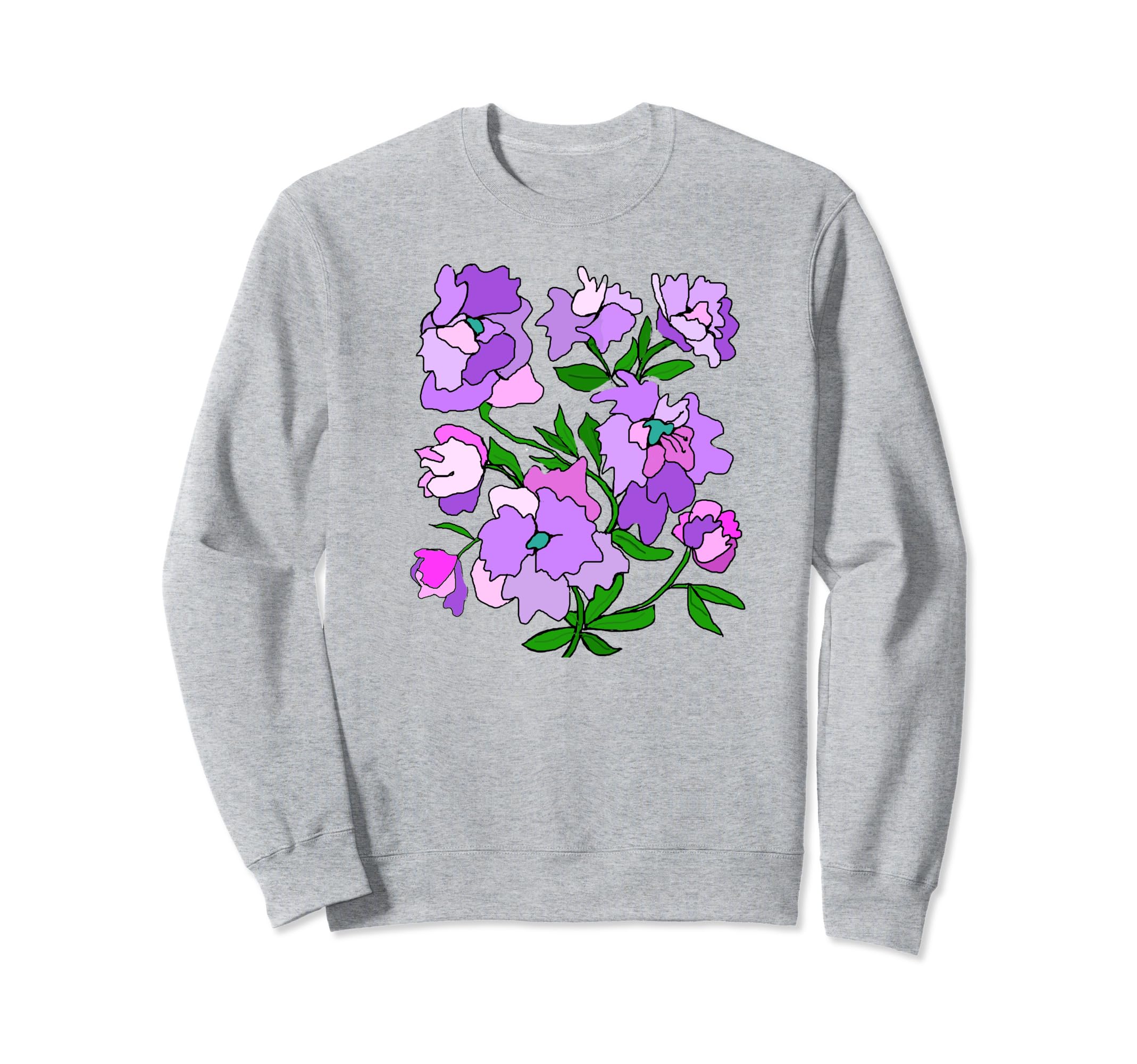 1960S Wildflowers Boho Hippie Flower Sweatshirt - Graphic Print for Adults - T-Shirt, Sweatshirt, Hoodie