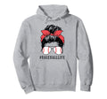 Momlife Messy Bun Baseball Mom Hoodie - Minimalist Print Men Women - T-Shirt, Sweatshirt, Hoodie