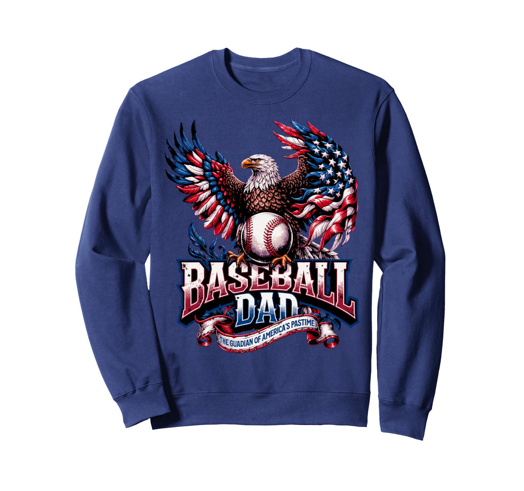 Usa Patriotic Baseball Dad Sweatshirt - Fun Novelty Design for Adults - T-Shirt, Sweatshirt, Hoodie