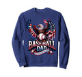 Usa Patriotic Baseball Dad Sweatshirt - Fun Novelty Design for Adults - T-Shirt, Sweatshirt, Hoodie