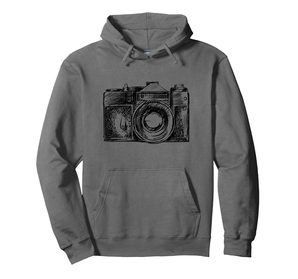 Photography Lovers Camera Sketch Hoodie - Streetwear Style Unisex - T-Shirt, Sweatshirt, Hoodie