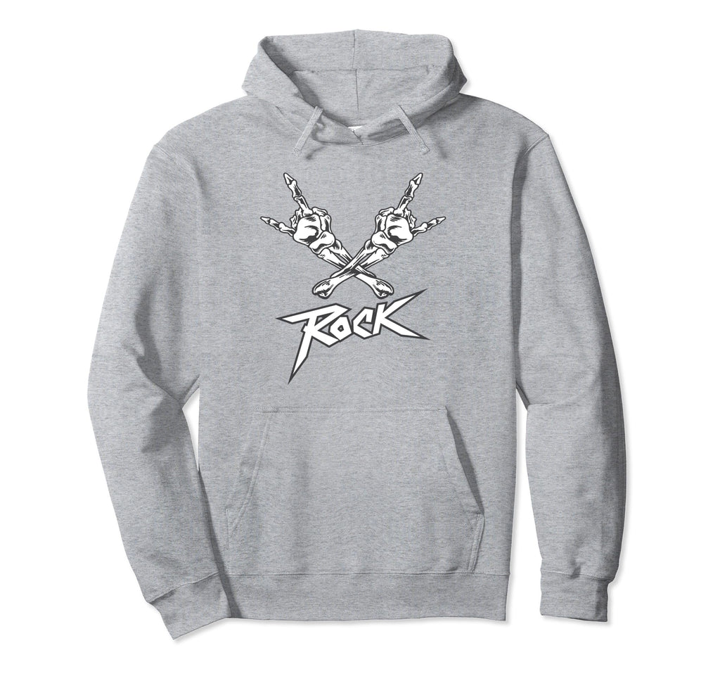 Skeleton Hand Heavy Rock Music Hoodie - Minimalist Print for Adults - T-Shirt, Sweatshirt, Hoodie