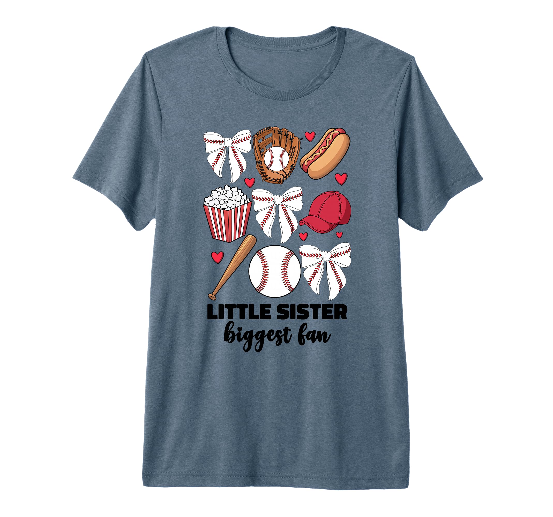 Little Sister Biggest Fan Baseball T-Shirt - Streetwear Style Men Women - T-Shirt, Sweatshirt, Hoodie