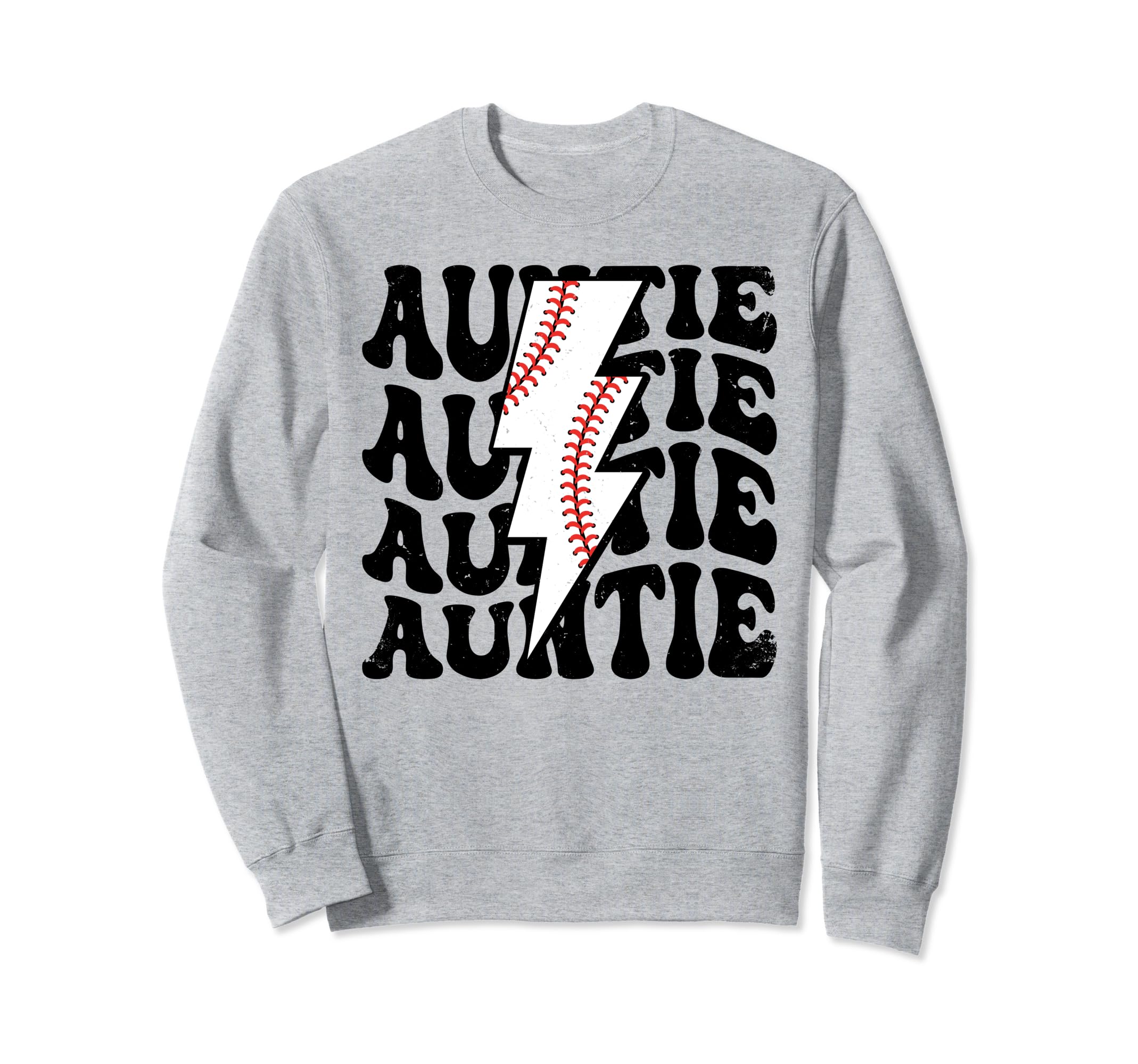 Lightning Groovy Proud Aunt Baseball Sweatshirt - Minimalist Print Unisex - T-Shirt, Sweatshirt, Hoodie