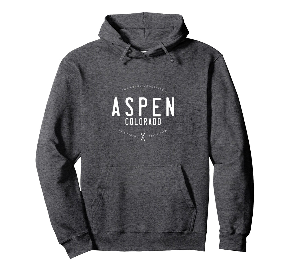 Aspen Colorado Distressed Ski Hoodie - Trendy Graphic for Adults - T-Shirt, Sweatshirt, Hoodie