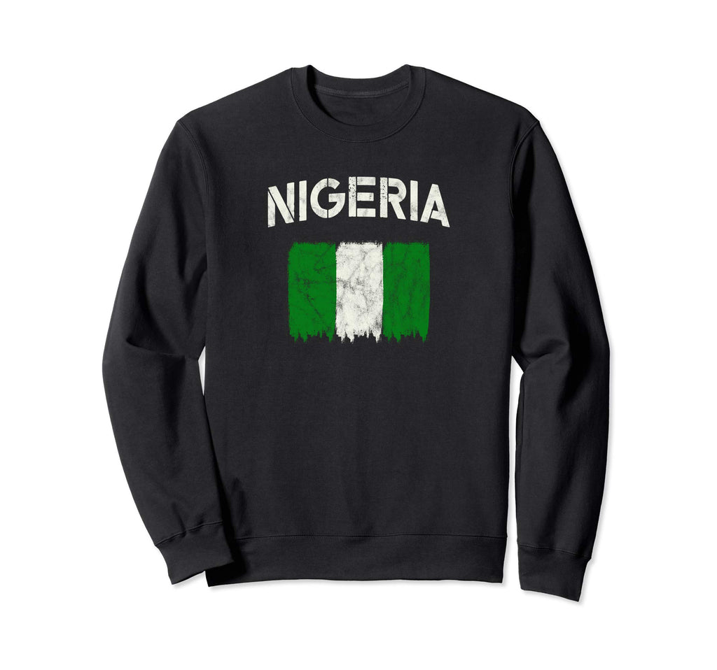 Nigeria Distressed Nigeria Flag Sweatshirt - Trendy Graphic Men Women - T-Shirt, Sweatshirt, Hoodie