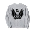 Boombox Wings 90S Ghettoblaster Hip Hop Sweatshirt - Trendy Graphic Unisex - T-Shirt, Sweatshirt, Hoodie