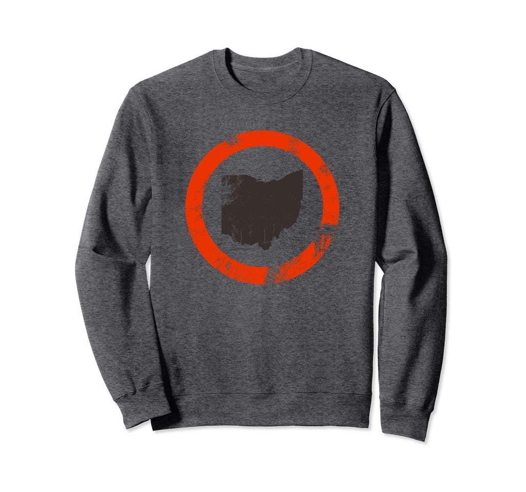 Distressed State Ohio Sweatshirt - Fun Novelty Design Men Women - T-Shirt, Sweatshirt, Hoodie