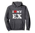 I Red Heart My Ex Wife Husband Outfit I Hoodie - Novelty Apparel Men Women - T-Shirt, Sweatshirt, Hoodie
