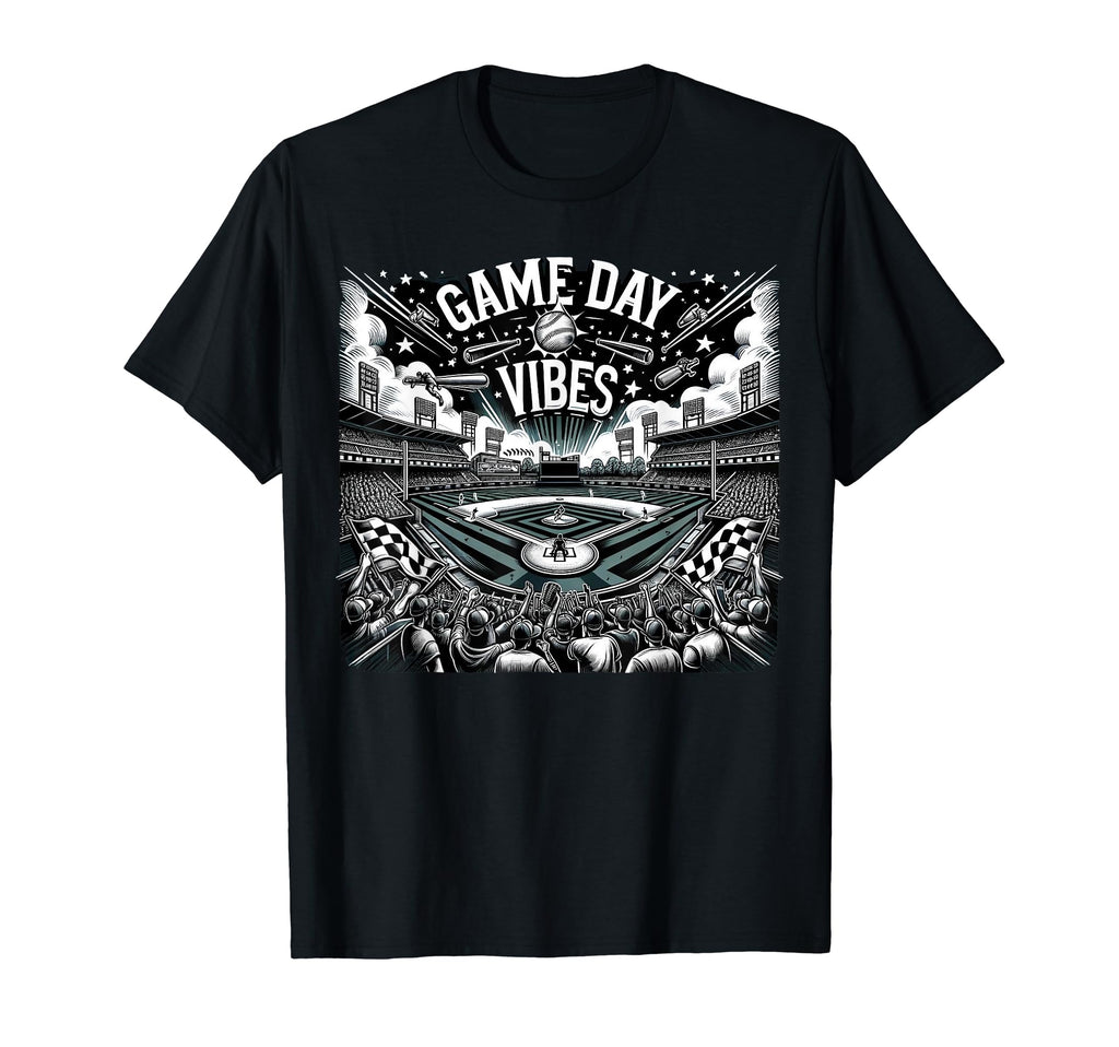 Baseball Game Day Vibes Baseball Player T-Shirt - Trendy Graphic Unisex - T-Shirt, Sweatshirt, Hoodie