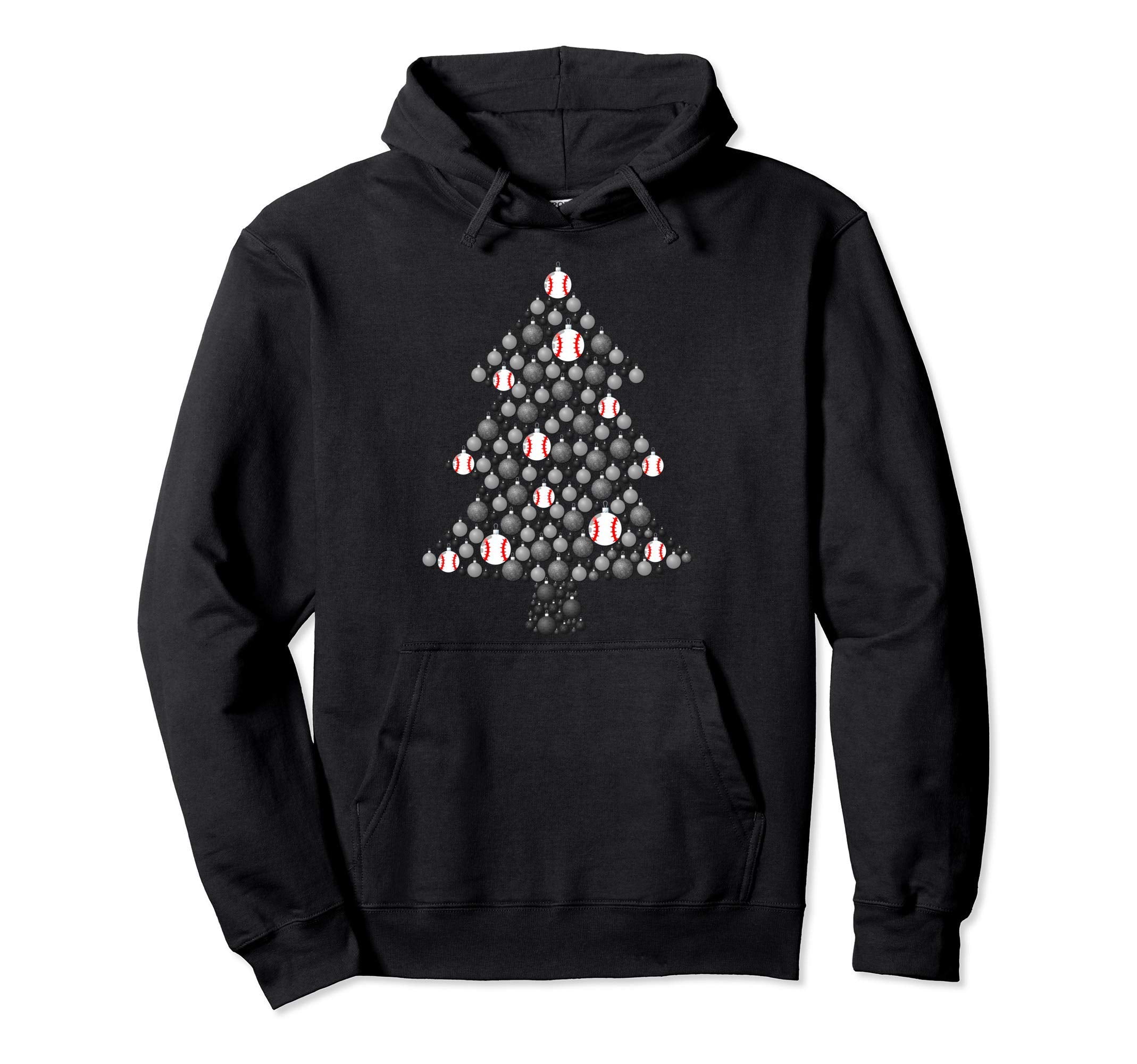 Baseball Tree Baseball Ornaments Hoodie - Casual Everyday Wear for Adults - T-Shirt, Sweatshirt, Hoodie