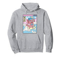 Gaming Axolotl Surfing Japanese Wave Hoodie - Graphic Print Men Women - T-Shirt, Sweatshirt, Hoodie