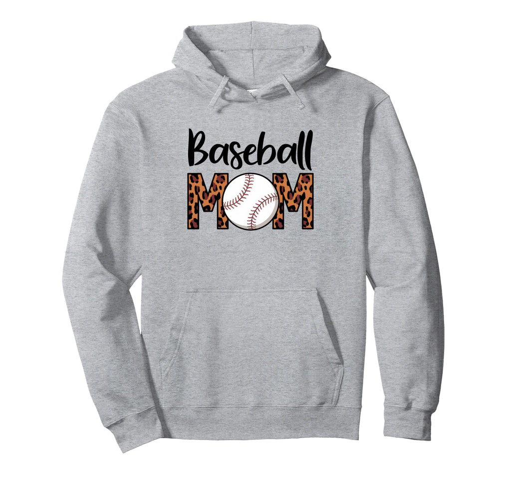 Leopard American Baseball Mom Mama Hoodie - Casual Everyday Wear Unisex - T-Shirt, Sweatshirt, Hoodie