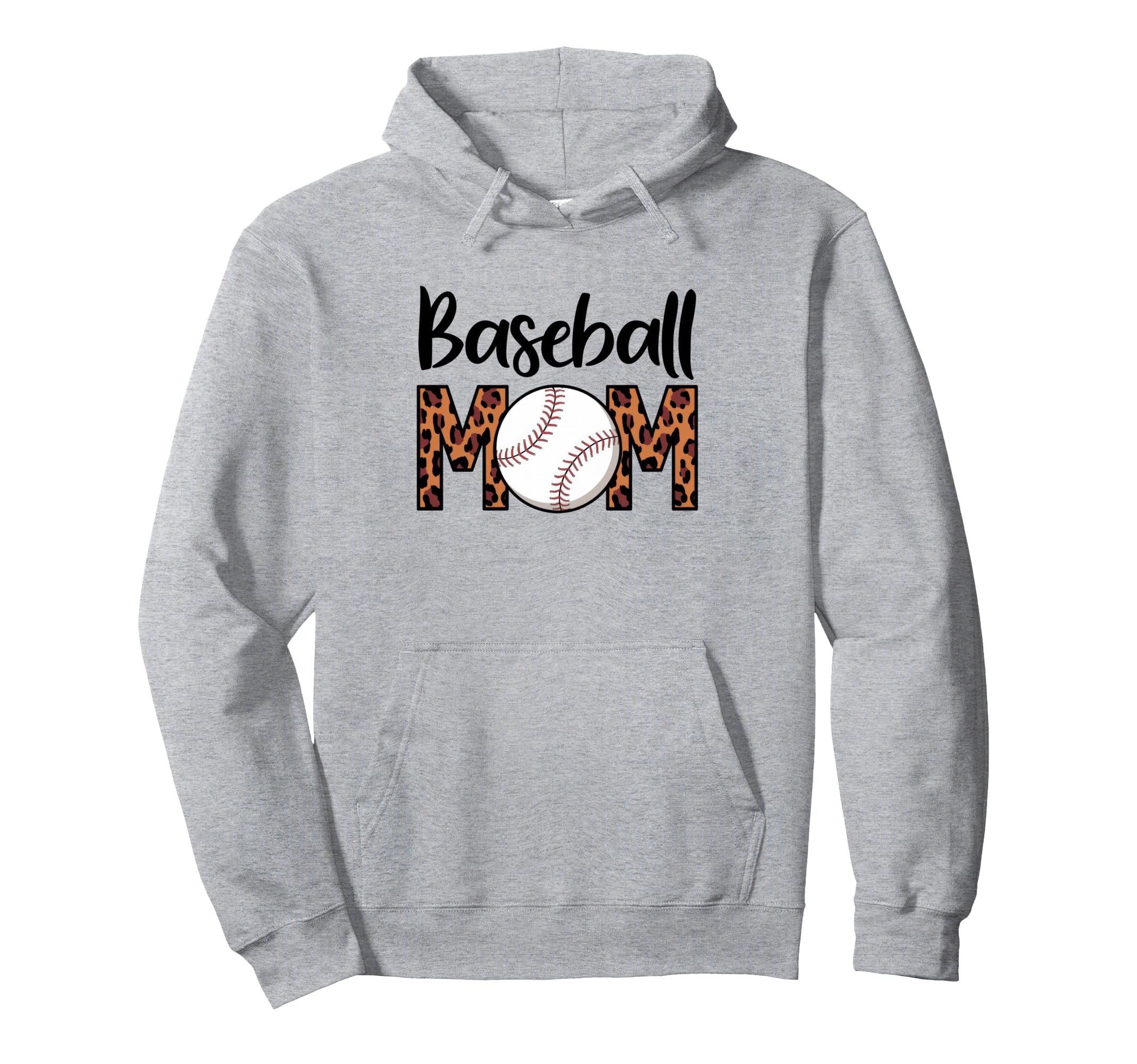 Leopard American Baseball Mom Mama Hoodie - Casual Everyday Wear Unisex - T-Shirt, Sweatshirt, Hoodie