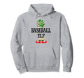 Baseball Elf Matching Family Group Gifts Hoodie - Trendy Graphic Unisex - T-Shirt, Sweatshirt, Hoodie