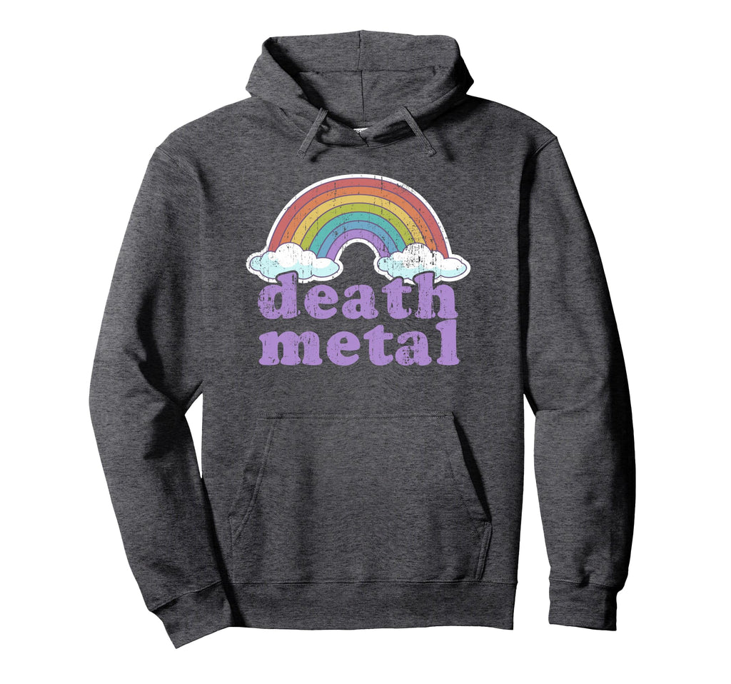 Death Metal Music Rainbow Funny Hoodie - Unique Graphic for Adults - T-Shirt, Sweatshirt, Hoodie