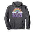 Death Metal Music Rainbow Funny Hoodie - Unique Graphic for Adults - T-Shirt, Sweatshirt, Hoodie