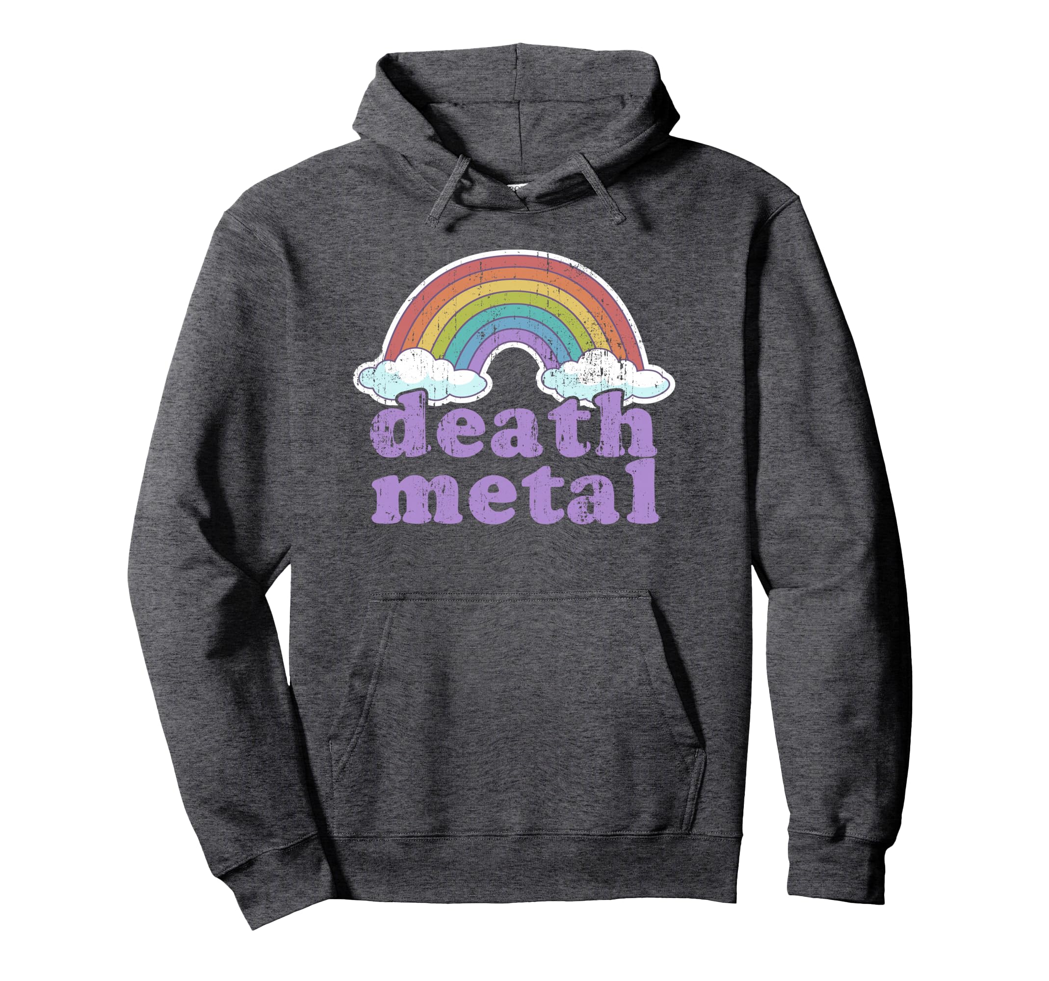 Death Metal Music Rainbow Funny Hoodie - Unique Graphic for Adults - T-Shirt, Sweatshirt, Hoodie