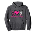Peace Love Pitties Funny Dog Lover Pit Hoodie - Graphic Print for Adults - T-Shirt, Sweatshirt, Hoodie